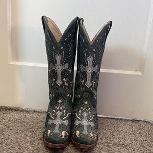 J.B. Dillon Leather Cowboy Boots